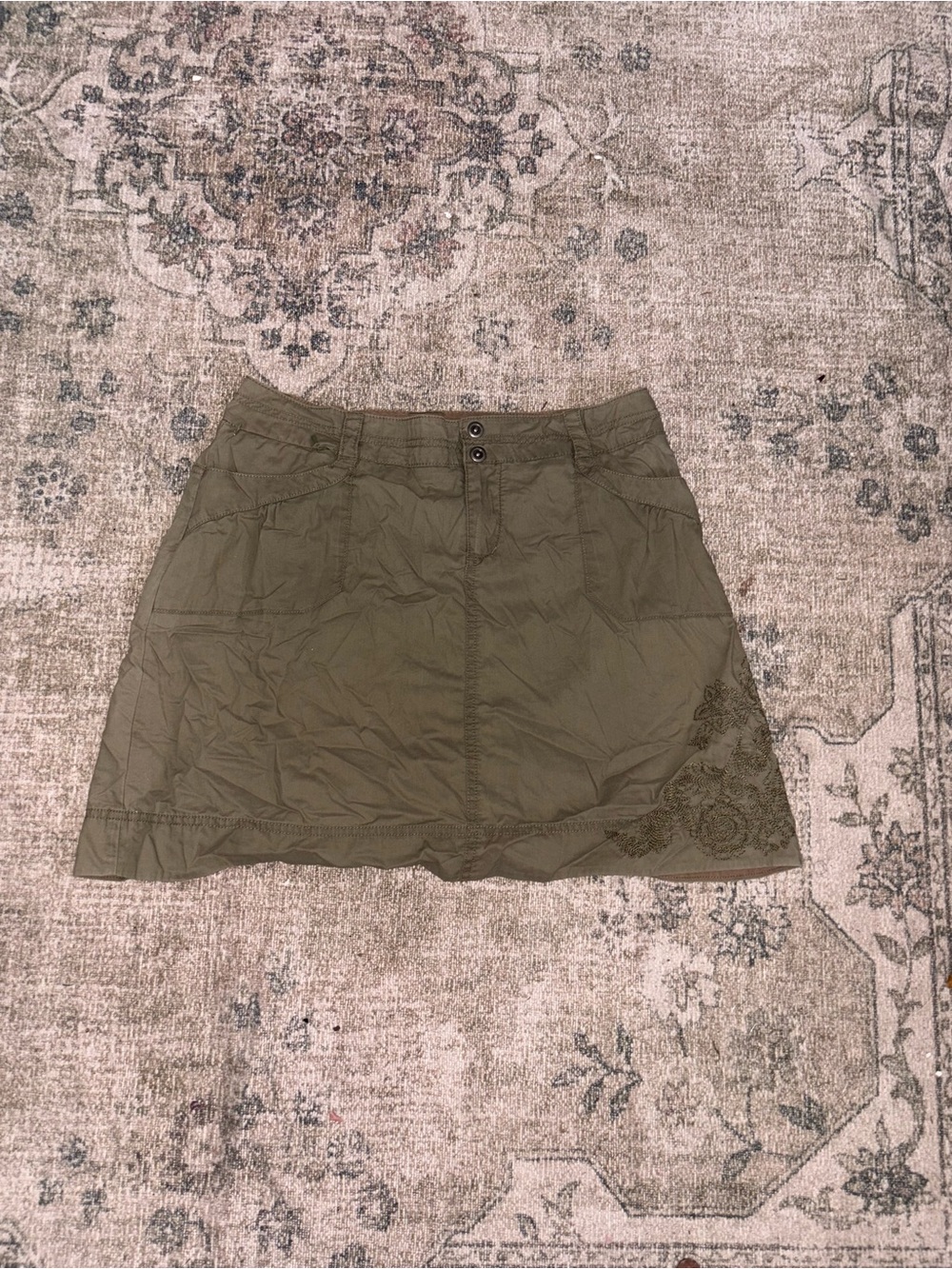 Y2k low rise cargo skirt